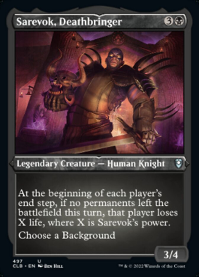 Sarevok, Deathbringer (Foil Etched) [Commander Legends: Battle for Baldur's Gate] | Enigma On Main