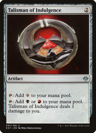 Talisman of Indulgence [Archenemy: Nicol Bolas] | Enigma On Main