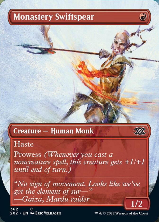 Monastery Swiftspear (Borderless Alternate Art) [Double Masters 2022] | Enigma On Main