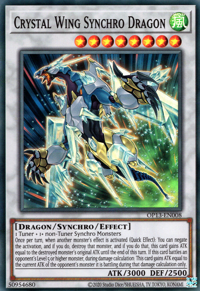 Crystal Wing Synchro Dragon [OP13-EN008] Super Rare | Enigma On Main