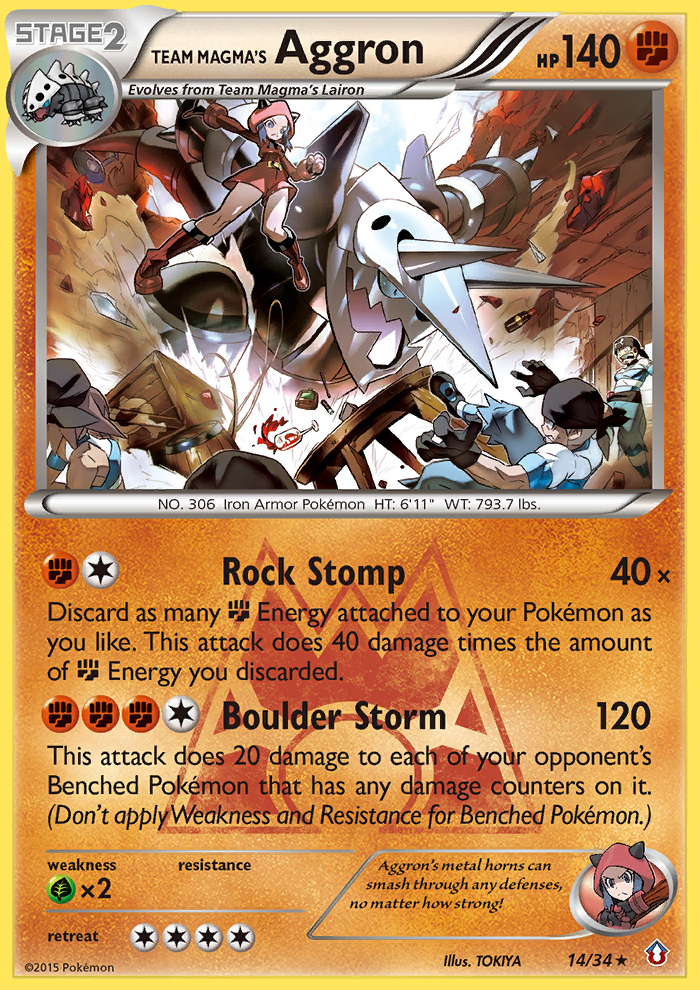 Team Magma's Aggron (14/34) [XY: Double Crisis] | Enigma On Main