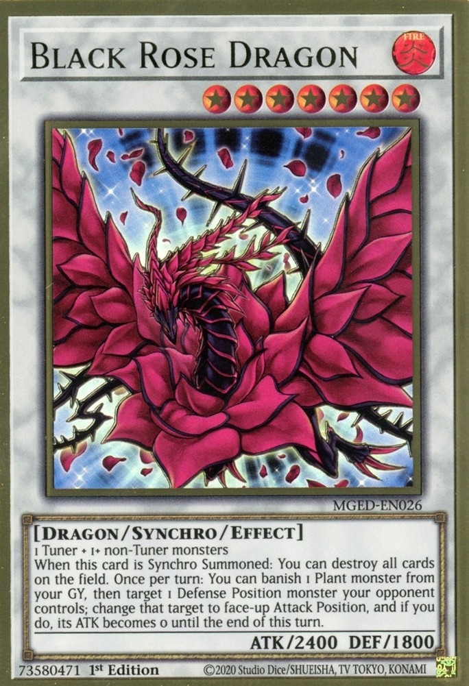 Black Rose Dragon [MGED-EN026] Gold Rare | Enigma On Main