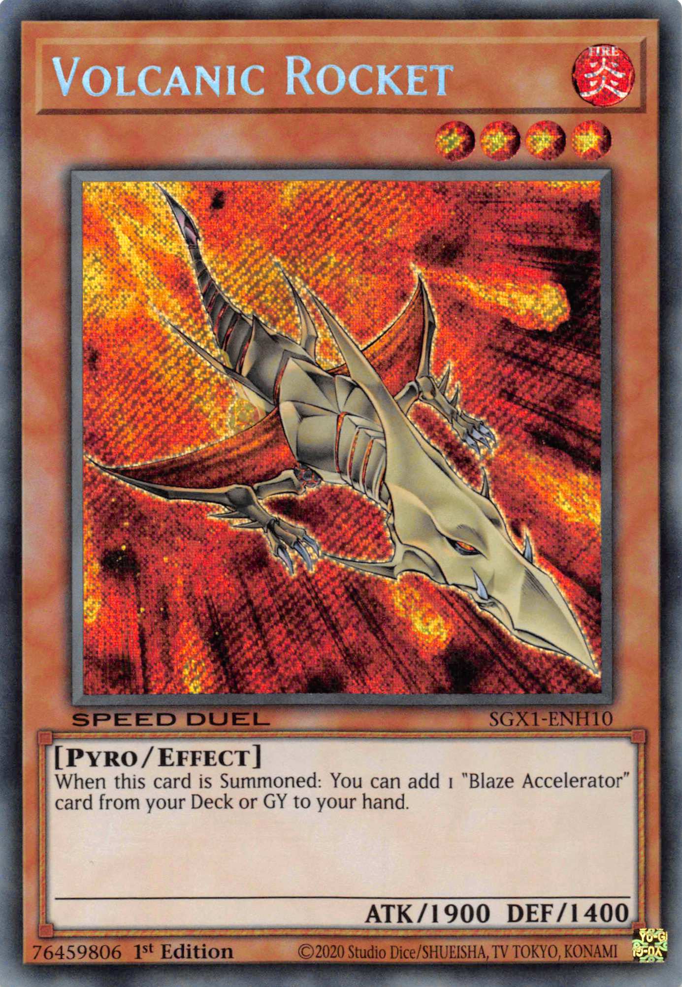 Volcanic Rocket [SGX1-ENH10] Secret Rare | Enigma On Main