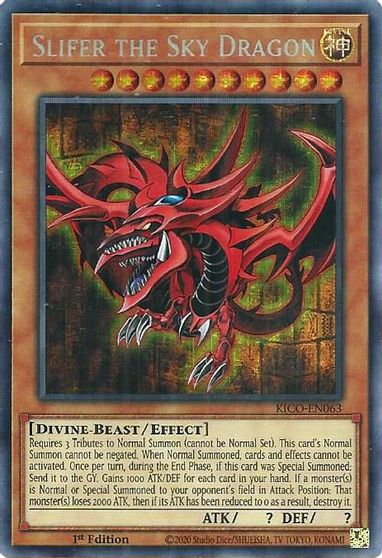 Slifer the Sky Dragon [KICO-EN063] Secret Pharaoh’s Rare | Enigma On Main