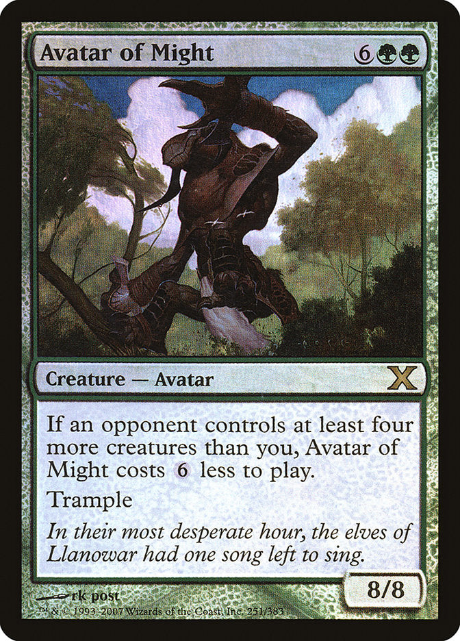 Avatar of Might (Premium Foil) [Tenth Edition] | Enigma On Main