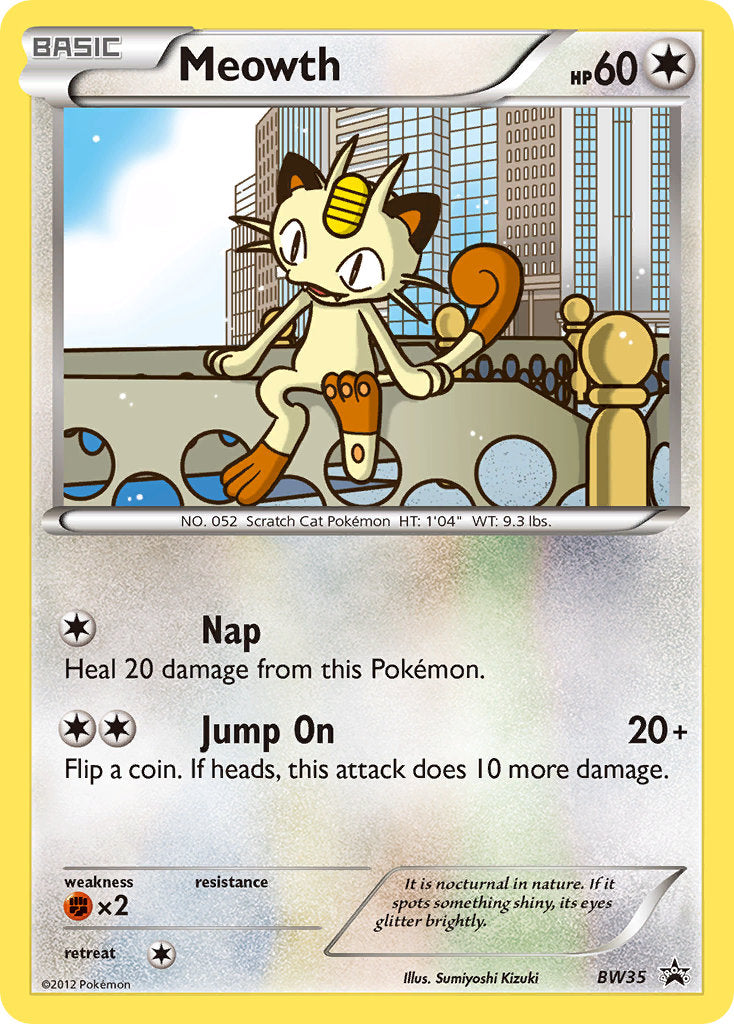 Meowth (BW35) (Cosmos Holo) [Black & White: Black Star Promos] | Enigma On Main