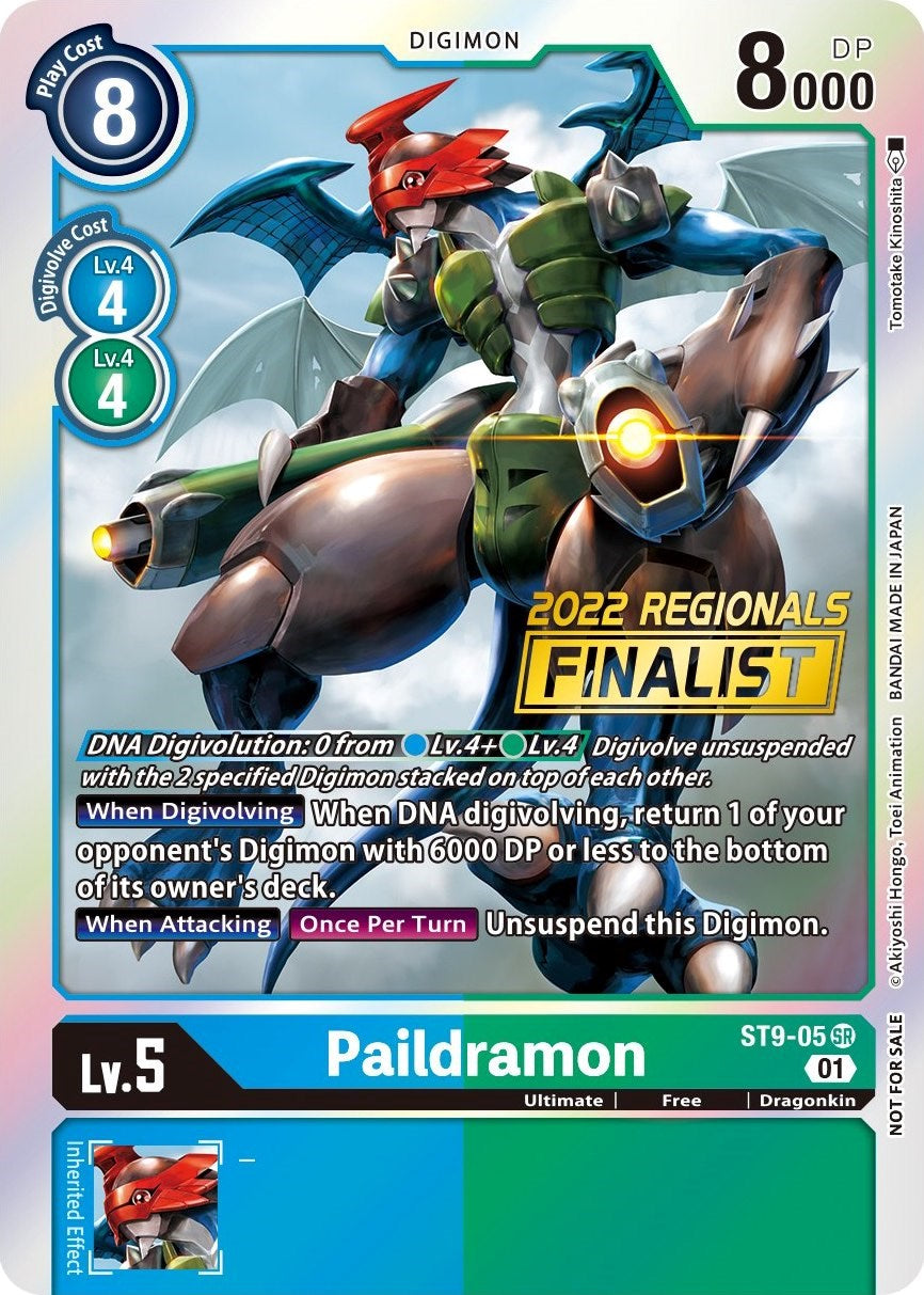 Paildramon [ST9-05] (2022 Championship Offline Regional) (Online Finalist) [Starter Deck: Ultimate Ancient Dragon Promos] | Enigma On Main