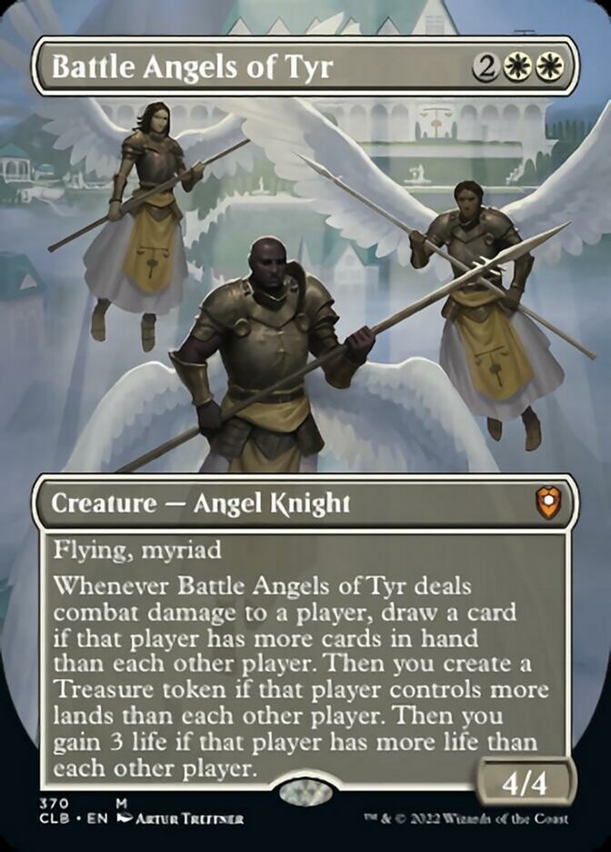 Battle Angels of Tyr (Borderless Alternate Art) [Commander Legends: Battle for Baldur's Gate] | Enigma On Main