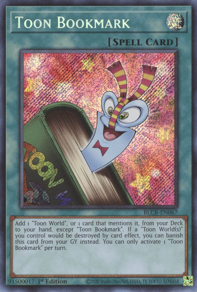 Toon Bookmark [BLCR-EN067] Secret Rare | Enigma On Main