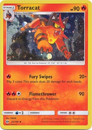 Torracat (25/149) (Cosmos Holo) [Sun & Moon: Base Set] | Enigma On Main