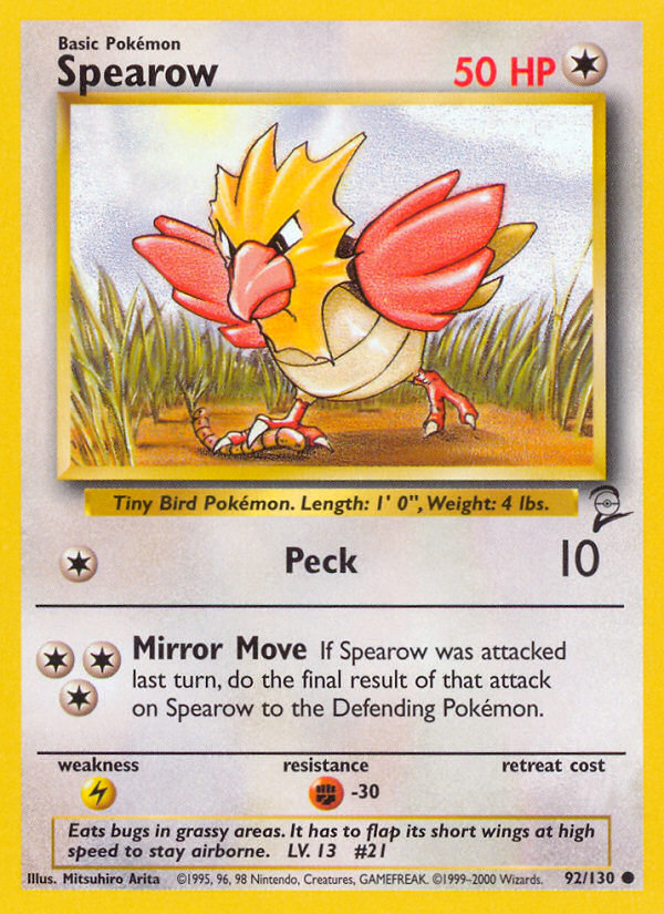 Spearow (92/130) [Base Set 2] | Enigma On Main