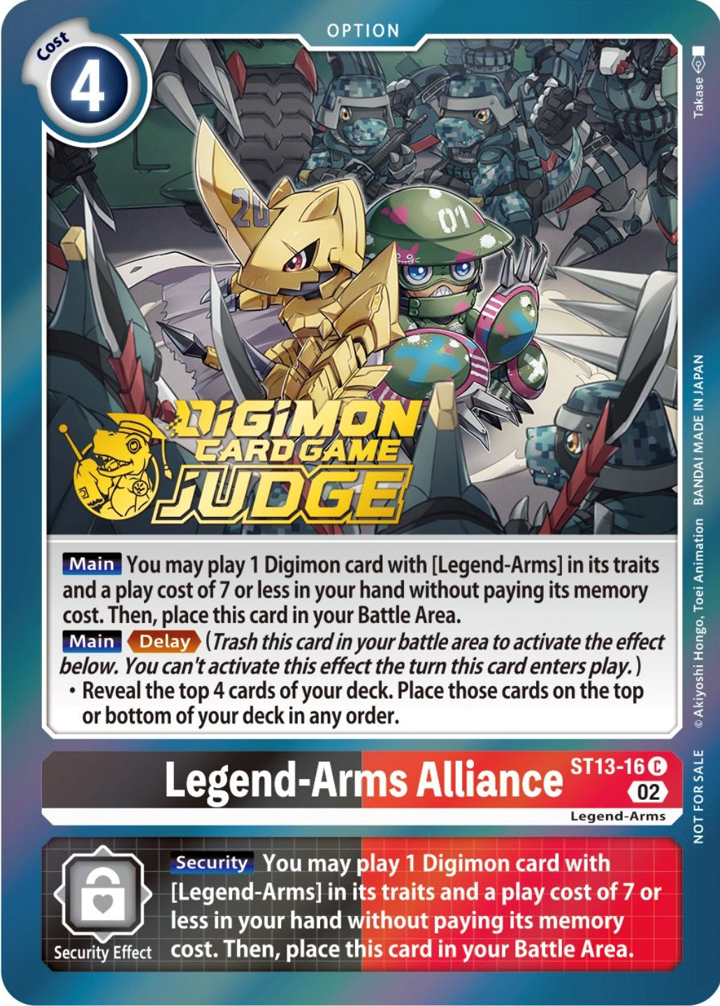 Legend-Arms Alliance [ST13-16] (Judge Pack 3) [Starter Deck: Ragnaloardmon Promos] | Enigma On Main