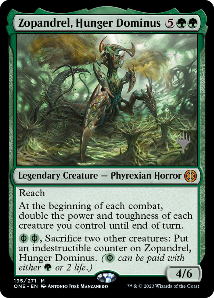 Zopandrel, Hunger Dominus (Promo Pack) [Phyrexia: All Will Be One Promos] | Enigma On Main