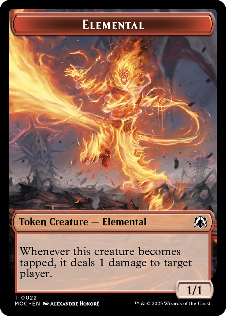 Elemental (22) // Faerie Double-Sided Token [March of the Machine Commander Tokens] | Enigma On Main