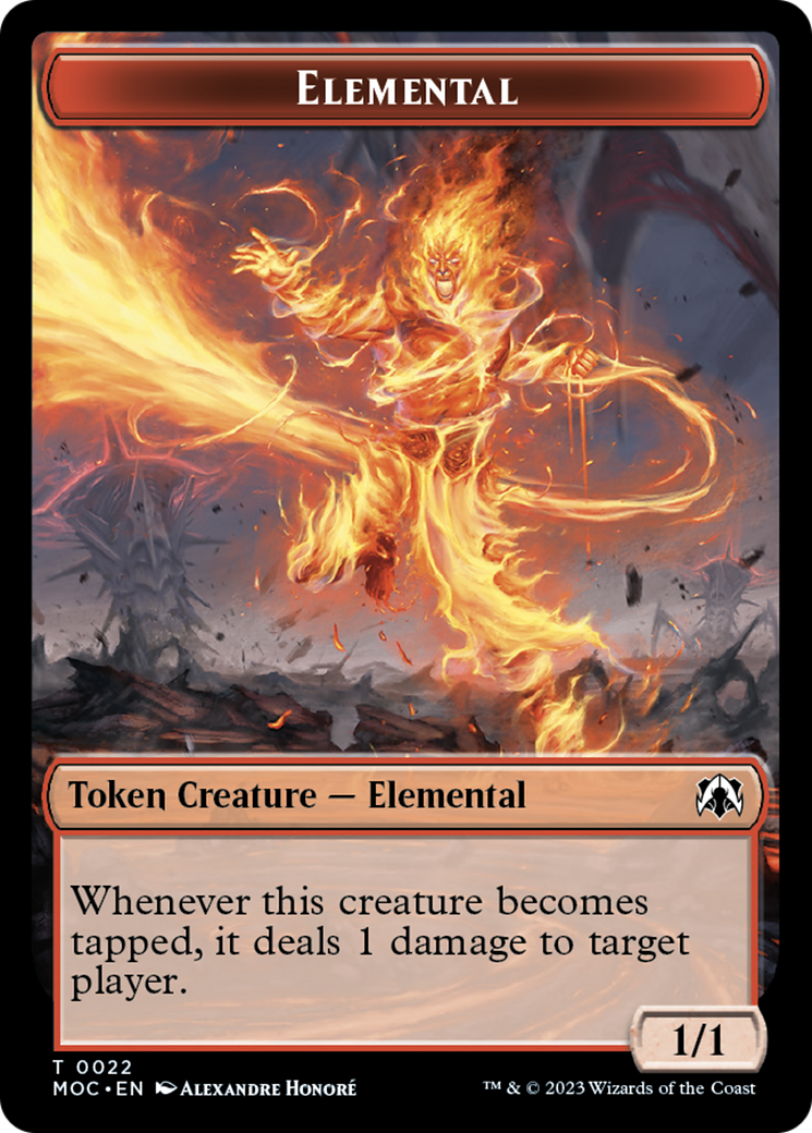 Elemental (22) // Elemental (9) Double-Sided Token [March of the Machine Commander Tokens] | Enigma On Main