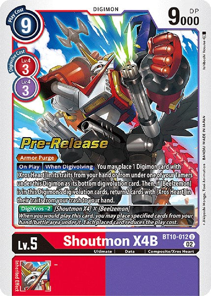 Shoutmon X4B [BT10-012] [Xros Encounter Pre-Release Cards] | Enigma On Main