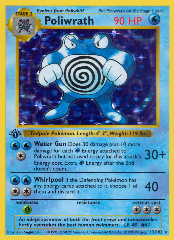 Poliwrath (13/102) (Shadowless) [Base Set 1st Edition] | Enigma On Main