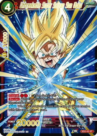 Unbreakable Super Saiyan Son Goku (Gold Stamped) (SD2-03) [Mythic Booster] | Enigma On Main