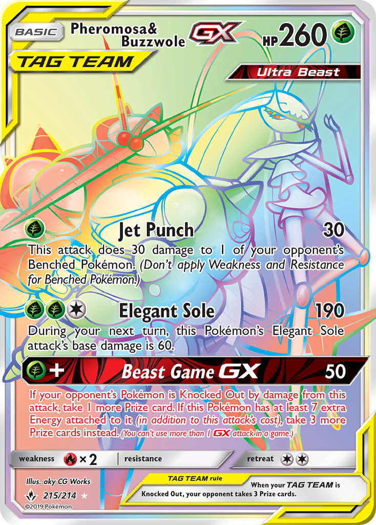 Pheromosa & Buzzwole GX (215/214) [Sun & Moon: Unbroken Bonds] | Enigma On Main