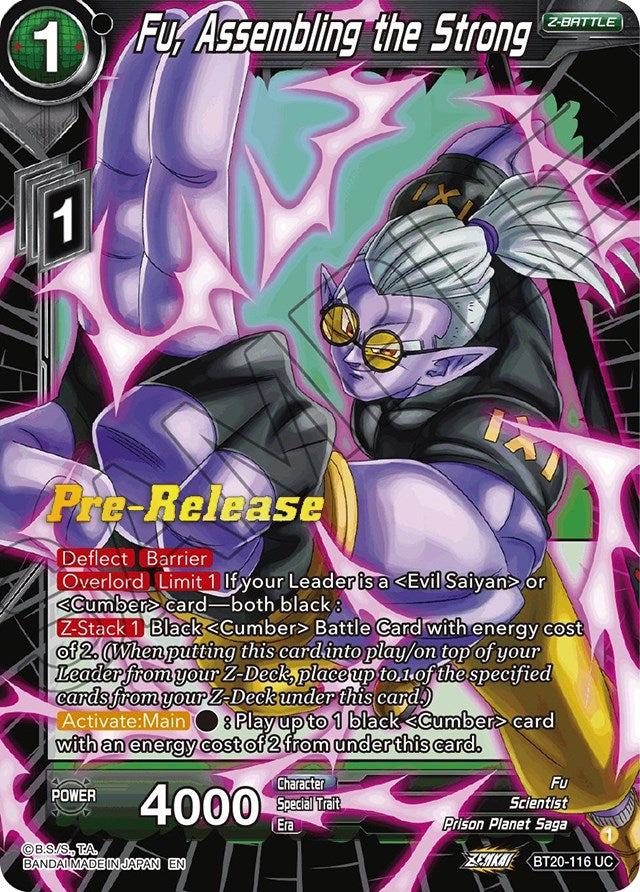 Fu, Assembling the Strong (BT20-116) [Power Absorbed Prerelease Promos] | Enigma On Main