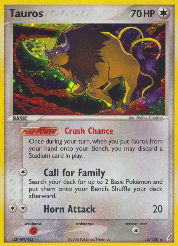 Tauros (12/100) [EX: Crystal Guardians] | Enigma On Main