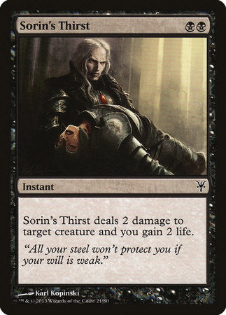 Sorin's Thirst [Duel Decks: Sorin vs. Tibalt] | Enigma On Main