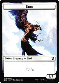 Bird (002) // Sculpture Double-sided Token [Commander 2019 Tokens] | Enigma On Main