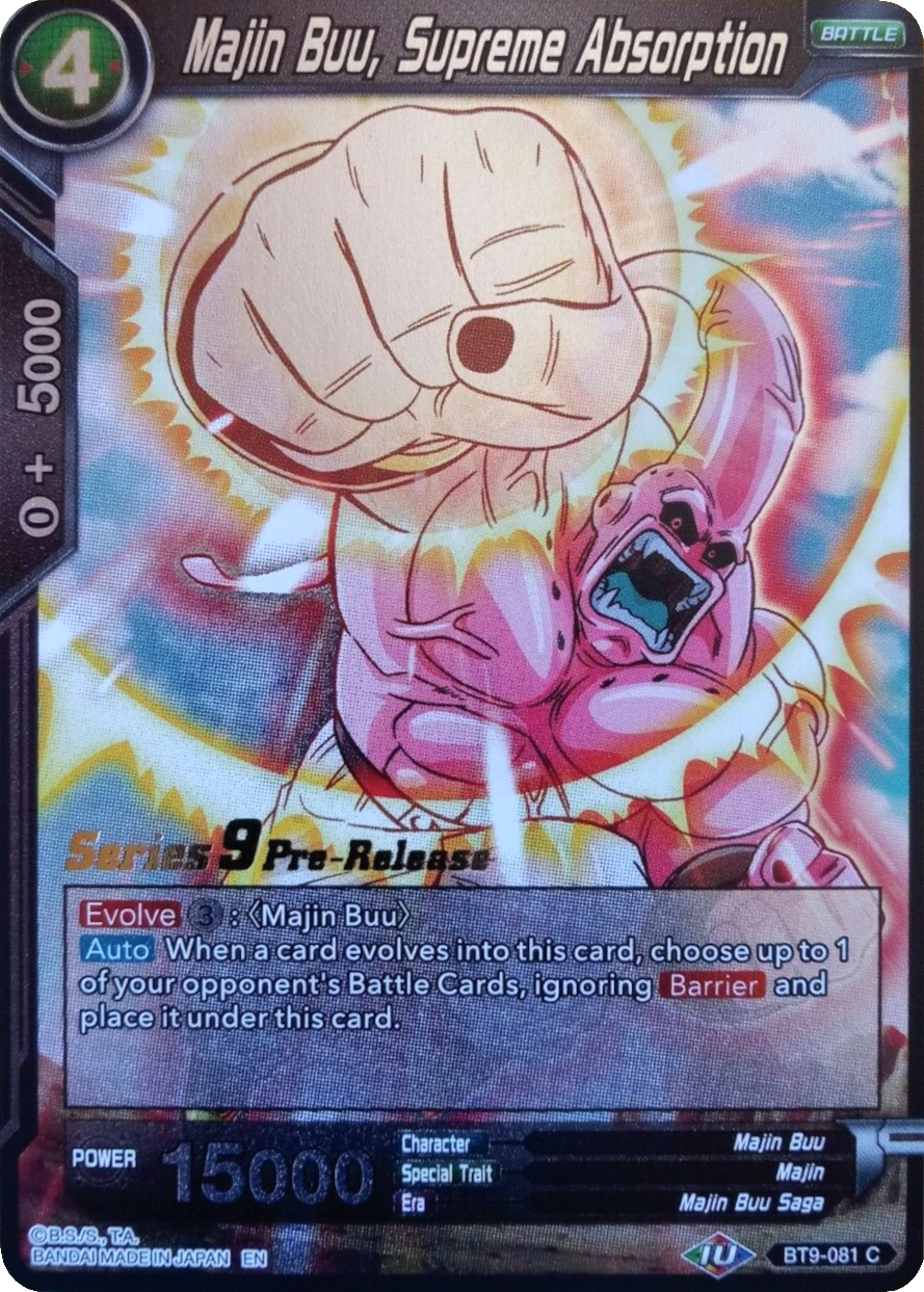 Majin Buu, Supreme Absorption (BT9-081) [Universal Onslaught Prerelease Promos] | Enigma On Main