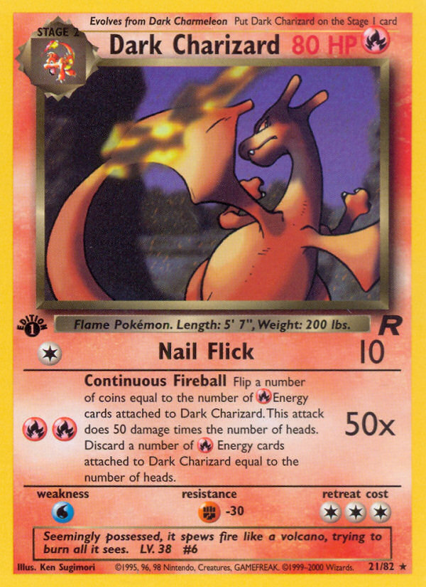 Dark Charizard (21/82) [Team Rocket 1st Edition] | Enigma On Main