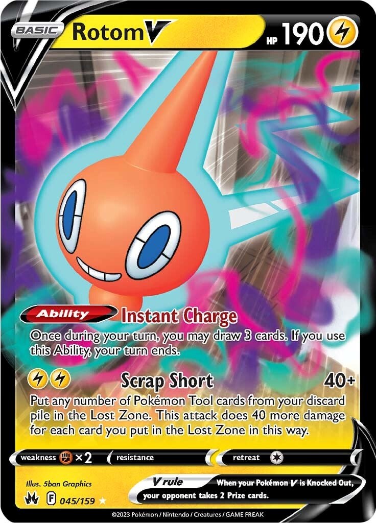 Rotom V (045/159) [Sword & Shield: Crown Zenith] | Enigma On Main