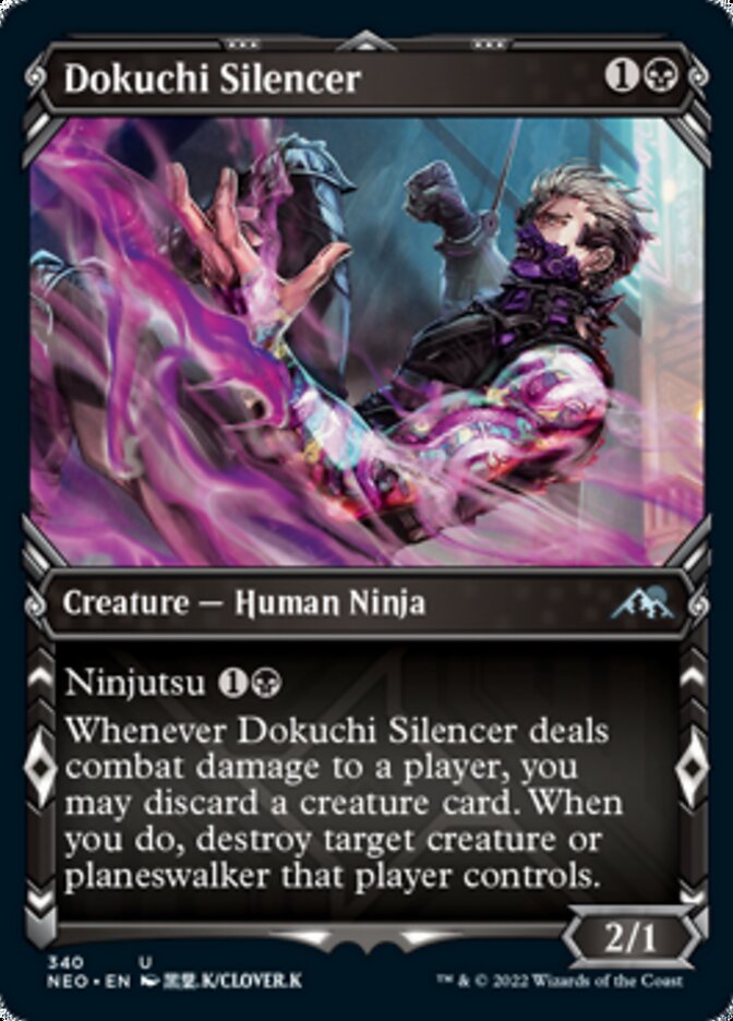 Dokuchi Silencer (Showcase Ninja) [Kamigawa: Neon Dynasty] | Enigma On Main