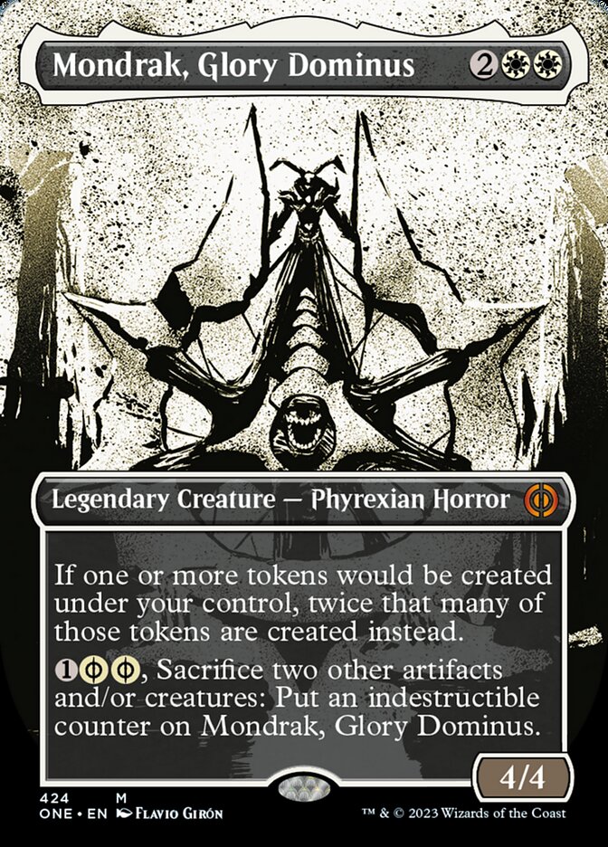 Mondrak, Glory Dominus (Borderless Ichor Step-and-Compleat Foil) [Phyrexia: All Will Be One] | Enigma On Main