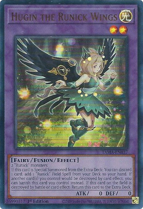 Hugin the Runick Wings [TAMA-EN037] Ultra Rare | Enigma On Main