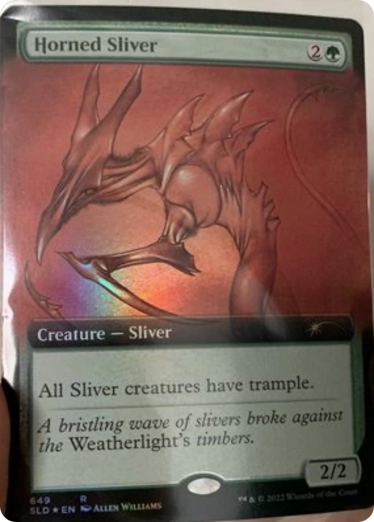 Horned Sliver (Extended Art) [Secret Lair Drop Promos] | Enigma On Main