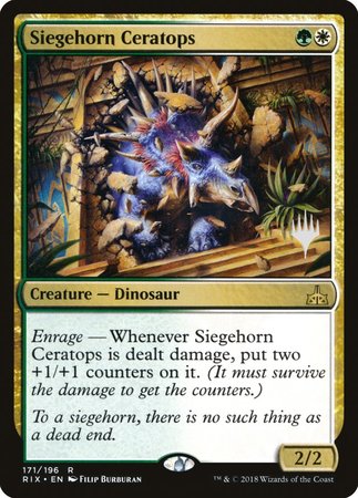 Siegehorn Ceratops [Rivals of Ixalan Promos] | Enigma On Main