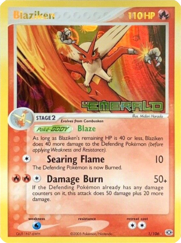 Blaziken (1/106) (Stamped) [EX: Emerald] | Enigma On Main