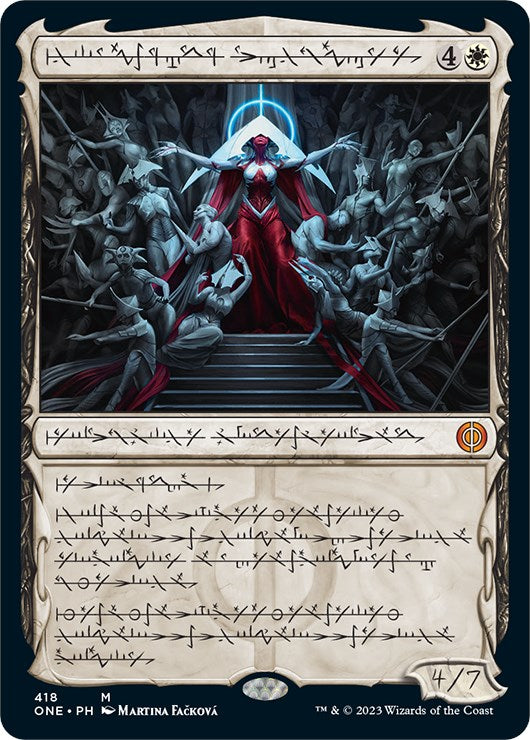 Elesh Norn, Mother of Machines (Phyrexian Step-and-Compleat Foil) [Phyrexia: All Will Be One] | Enigma On Main