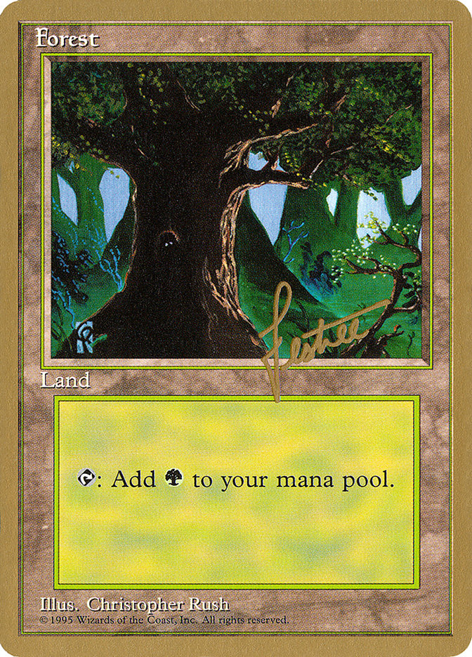 Forest (bl377) (Bertrand Lestree) [Pro Tour Collector Set] | Enigma On Main