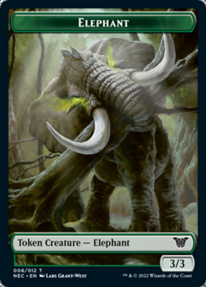 Angel // Elephant Double-sided Token [Kamigawa: Neon Dynasty Commander Tokens] | Enigma On Main