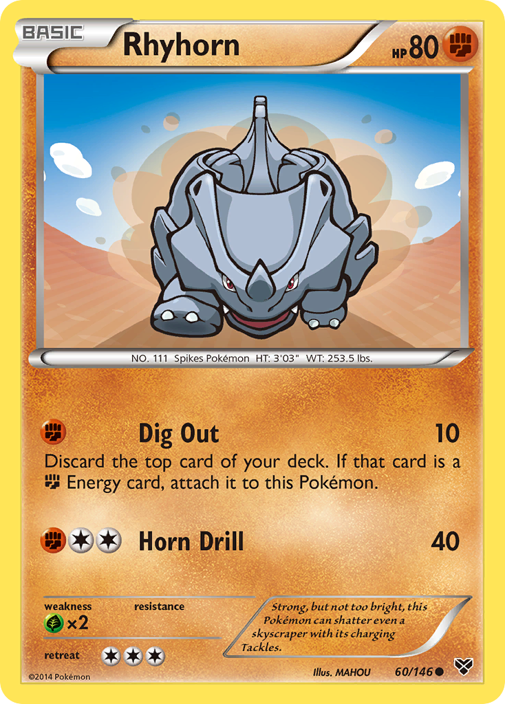 Rhyhorn (60/146) [XY: Base Set] | Enigma On Main