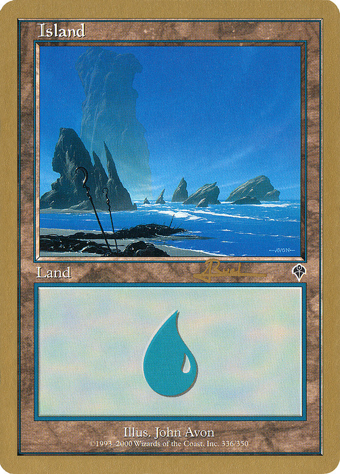 Island (ar336) (Antoine Ruel) [World Championship Decks 2001] | Enigma On Main