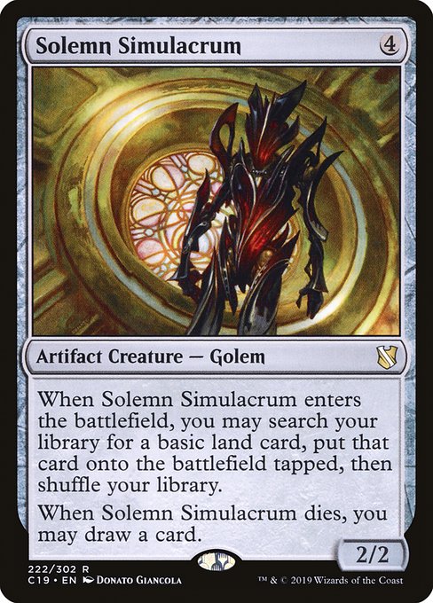 Solemn Simulacrum [Commander 2019] | Enigma On Main