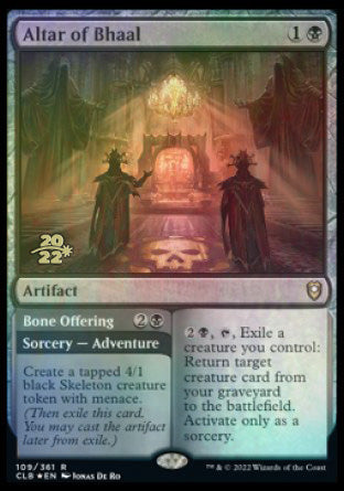 Altar of Bhaal // Bone Offering [Commander Legends: Battle for Baldur's Gate Prerelease Promos] | Enigma On Main