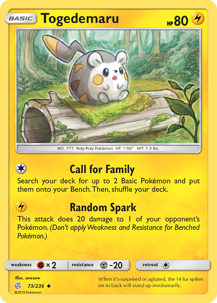 Togedemaru (73/236) [Sun & Moon: Cosmic Eclipse] | Enigma On Main