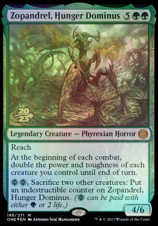 Zopandrel, Hunger Dominus [Phyrexia: All Will Be One Prerelease Promos] | Enigma On Main
