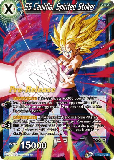 SS Caulifla, Spirited Striker (BT15-034) [Saiyan Showdown Prerelease Promos] | Enigma On Main