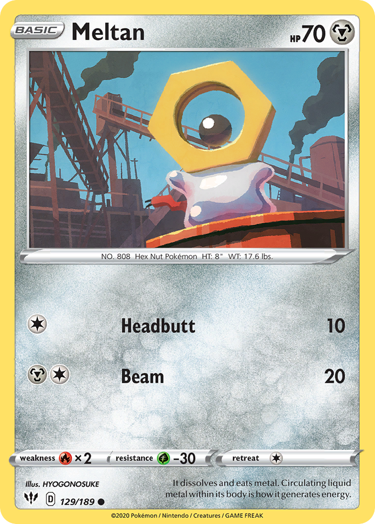 Meltan (129/189) [Sword & Shield: Darkness Ablaze] | Enigma On Main