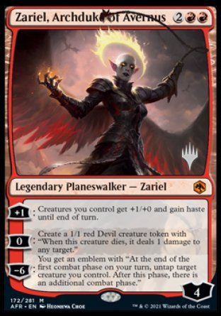 Zariel, Archduke of Avernus (Promo Pack) [Dungeons & Dragons: Adventures in the Forgotten Realms Promos] | Enigma On Main