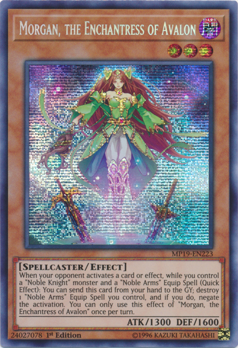 Morgan, the Enchantress of Avalon [MP19-EN223] Prismatic Secret Rare | Enigma On Main