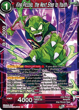 King Piccolo, the Next Step to Youth (Common) [BT13-011] | Enigma On Main